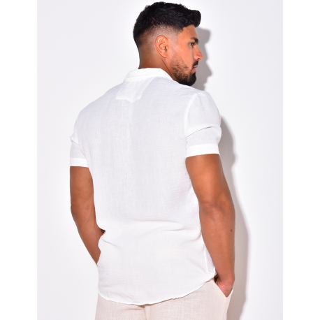 Chemise manches courtes à poches