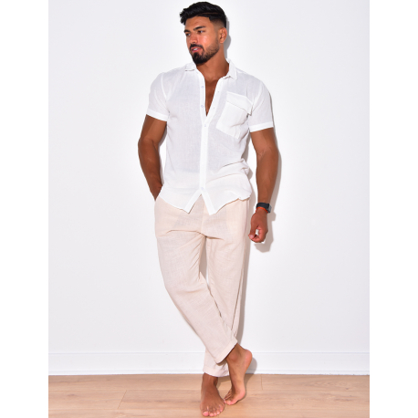 Chemise manches courtes à poches