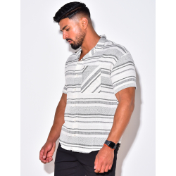 Chemise à rayures manches courtes Chemise à rayures manches courtes