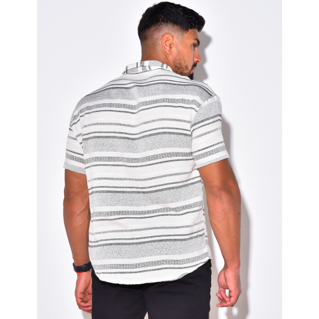 Chemise à rayures manches courtes Chemise à rayures manches courtes