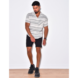 Chemise à rayures manches courtes Chemise à rayures manches courtes