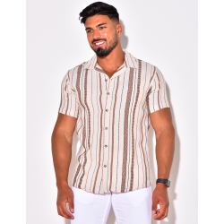 Chemise manches courtes à rayures