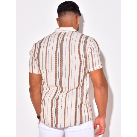 Chemise manches courtes à rayures