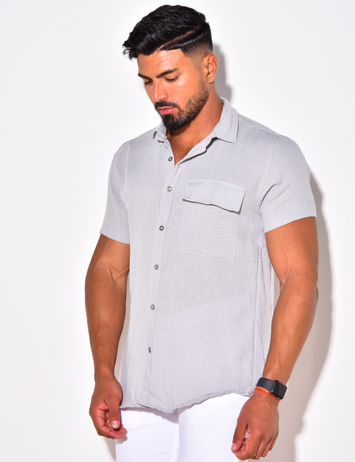 Chemise manches courtes à poches Chemise manches courtes à poches
