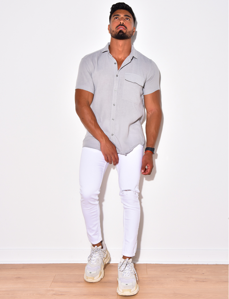 Chemise manches courtes à poches Chemise manches courtes à poches
