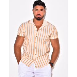 Chemise manches courtes à rayures Chemise manches courtes à rayures