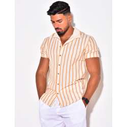 Chemise manches courtes à rayures Chemise manches courtes à rayures