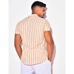 Chemise manches courtes à rayures Chemise manches courtes à rayures