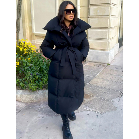 Long ankle puffer coat deals