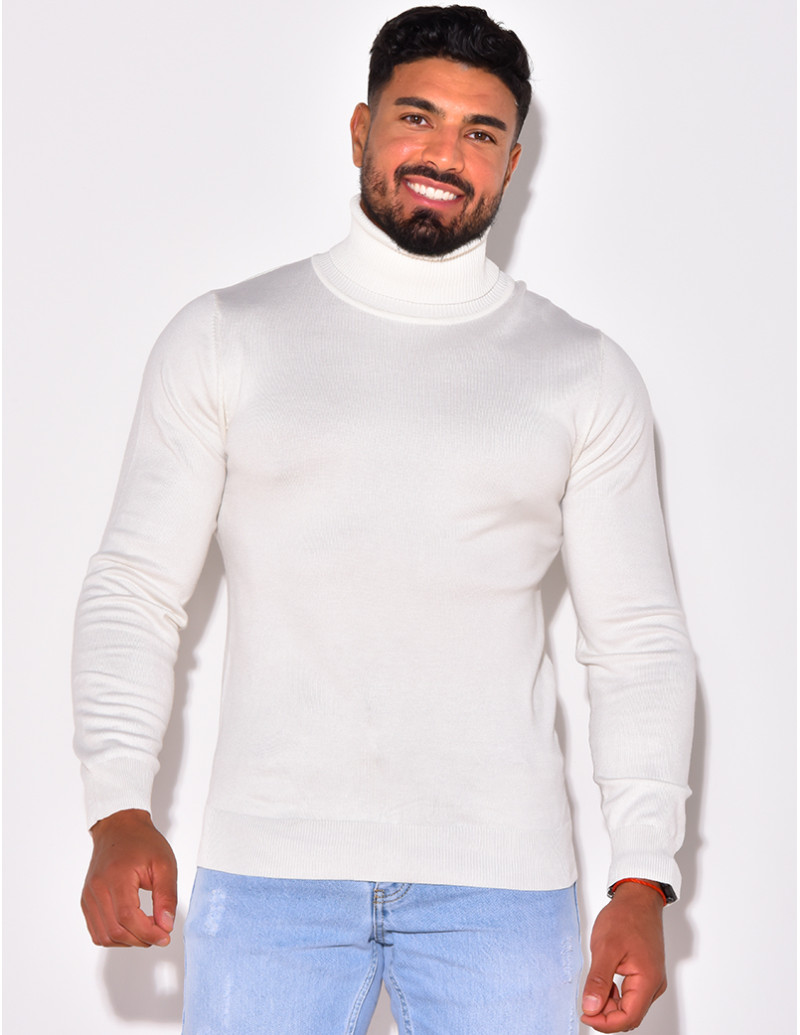Pull col roulé