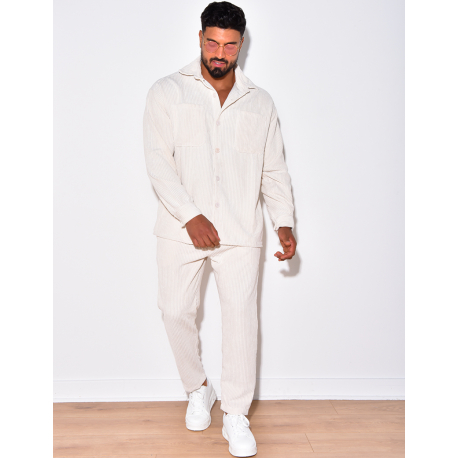 Pantalon côtelé en velours