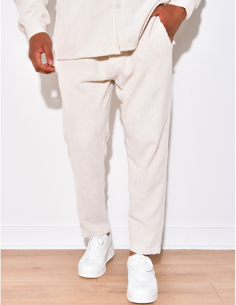 Pantalon côtelé en velours