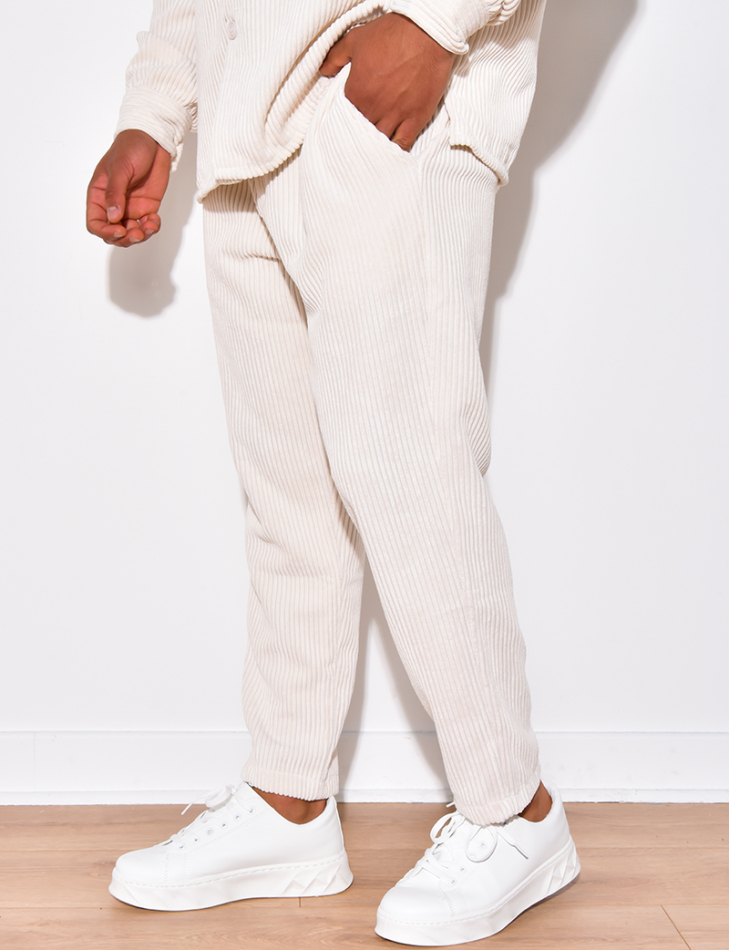 Pantalon côtelé en velours