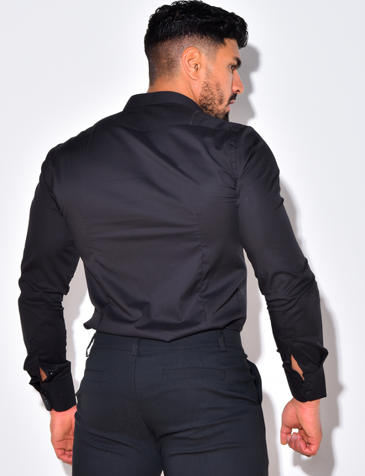 Chemise manches longues col rond