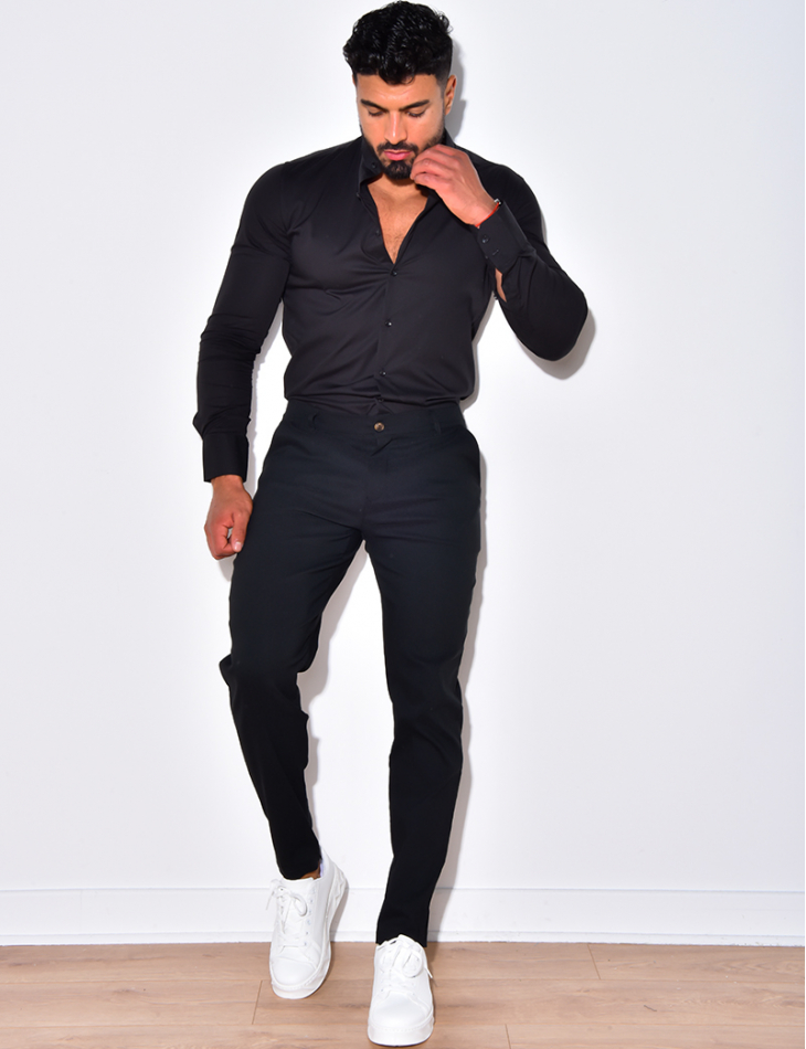 Chemise manches longues col rond