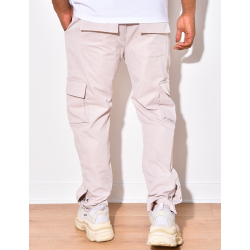 Pantalon cargo à poches et à boutons Pantalon cargo à poches et à boutons