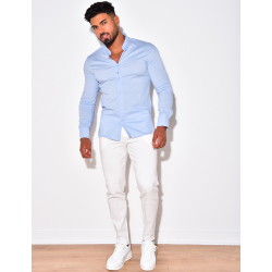 Chemise manches longues col rond