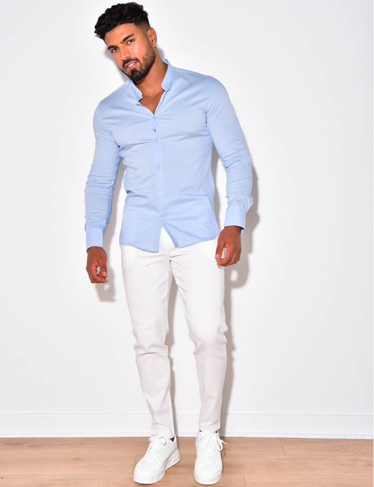 Chemise manches longues col rond