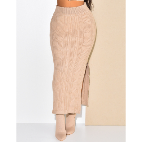 Jupe longue en maille Jupe longue en maille