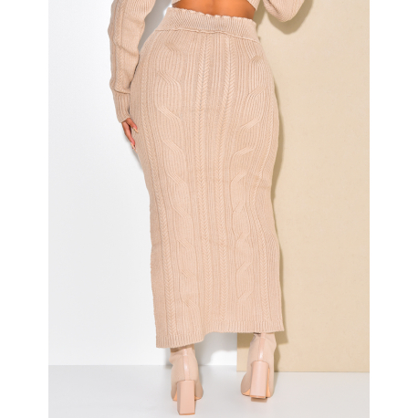 Jupe longue en maille Jupe longue en maille