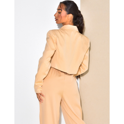 Veste de blazer courte à épaulettes Veste de blazer courte à épaulettes