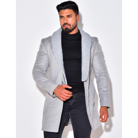 manteau avec col a doublure amovible