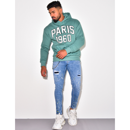 Sweat à capuche "PARIS 1960"