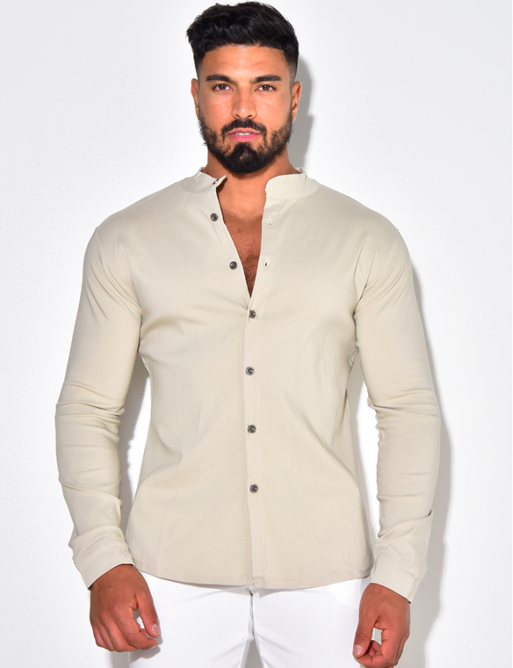 Chemise manches longues col rond