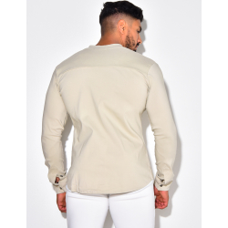 Chemise manches longues col rond Chemise manches longues col rond