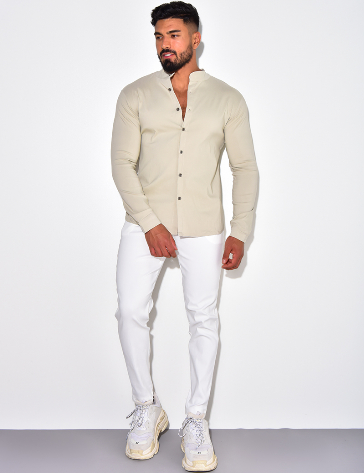 Chemise manches longues col rond Chemise manches longues col rond