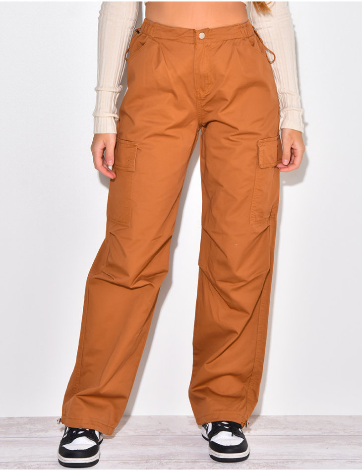 Pantalon cargo large à poches