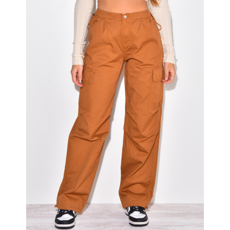 Pantalon cargo large à poches
