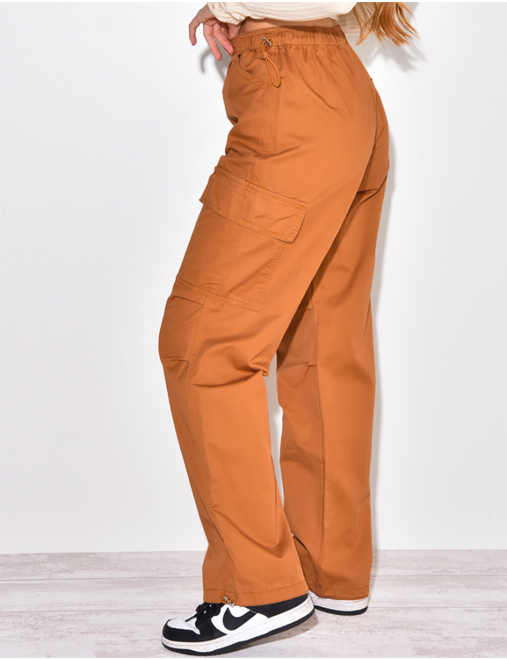 Pantalon cargo large à poches