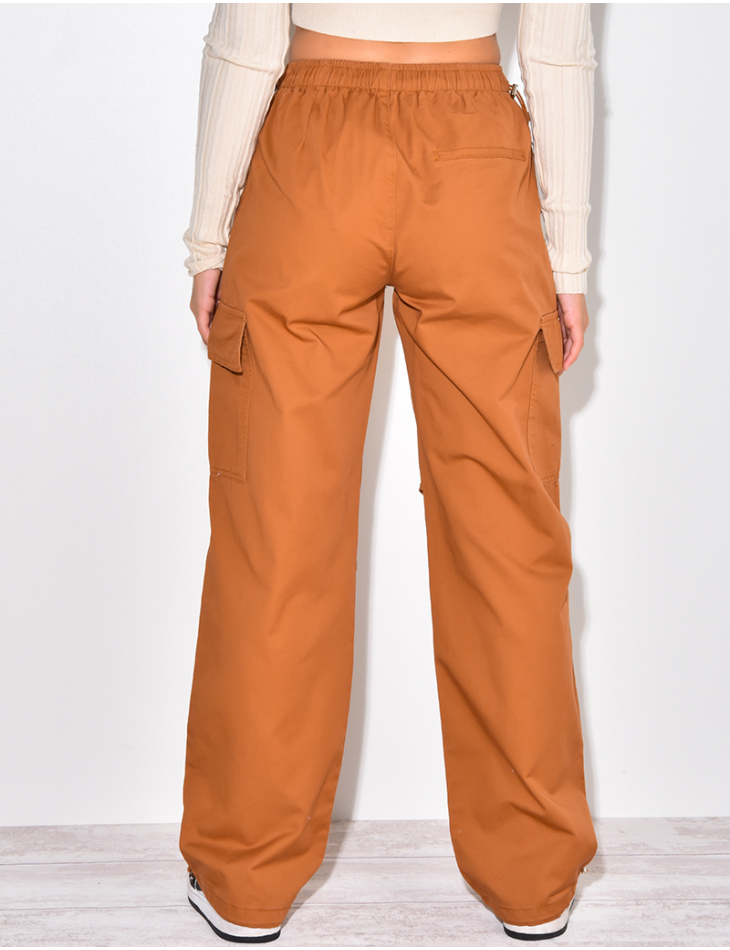 Pantalon cargo large à poches