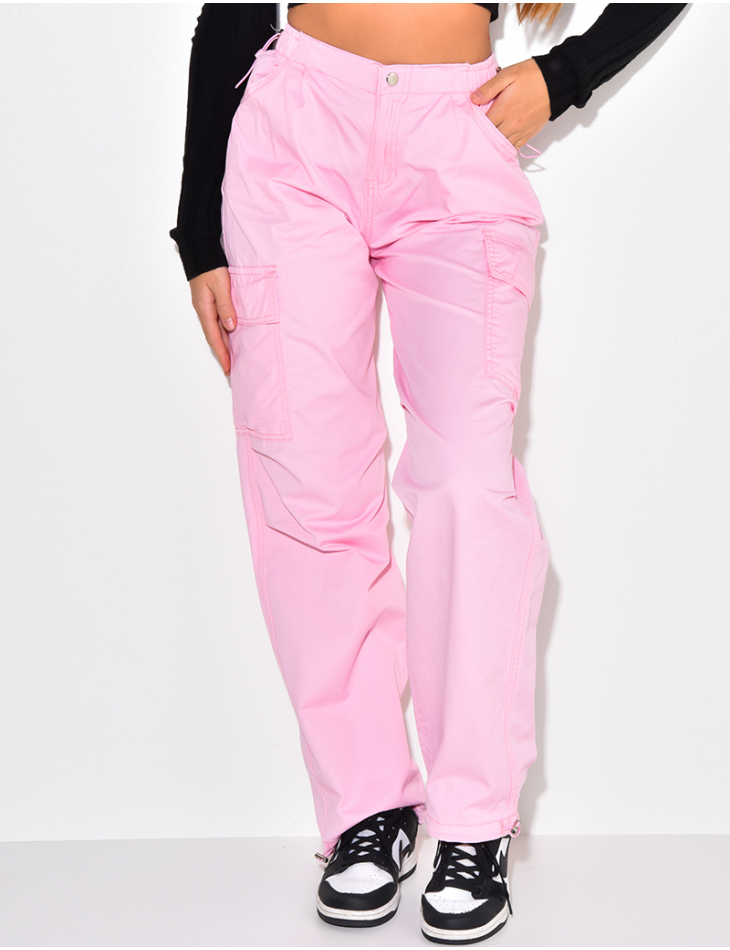 Pantalon cargo large a poches