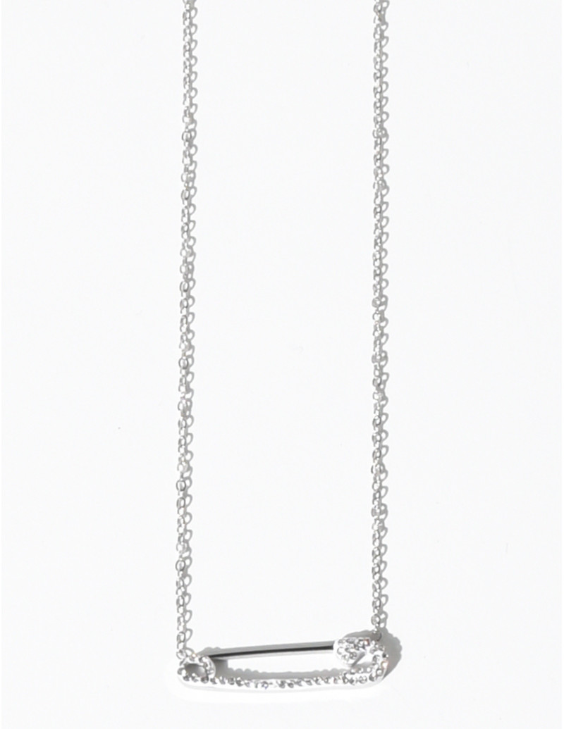 Collier avec trombone en strass