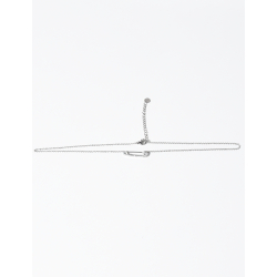 Collier avec trombone en strass