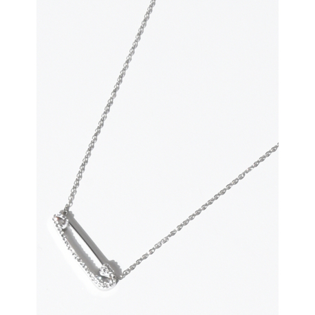 Collier avec trombone en strass