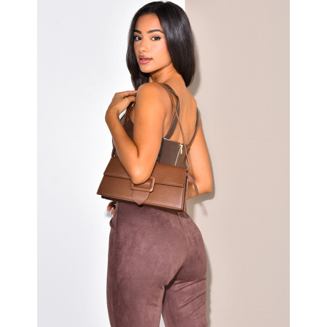 Crop-top effet bustier en simili