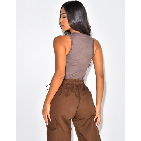 Ribbed Crop Top Ribbed Crop Top