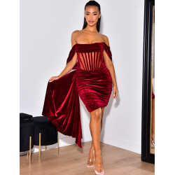 Robe bustier en velours Robe bustier en velours