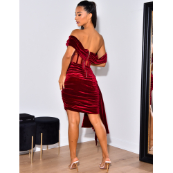 Robe bustier en velours Robe bustier en velours