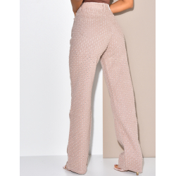 Jeans coupe droite effet déchiré à petits trous