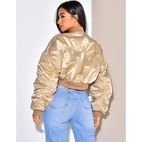 Bombers court en satin Bombers court en satin