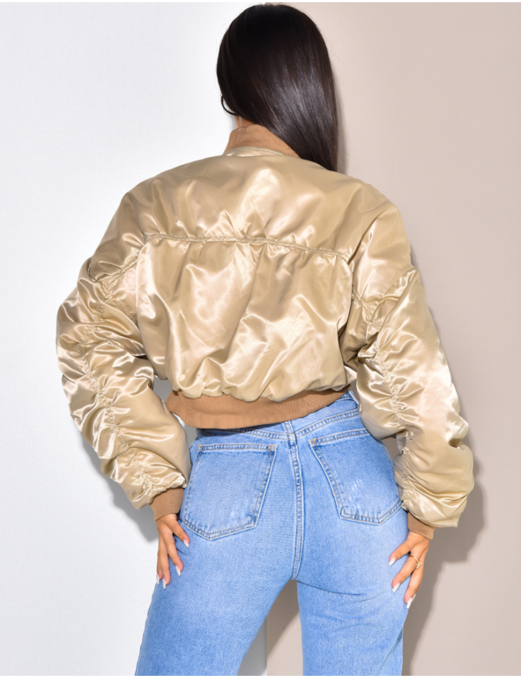 Bombers court en satin Bombers court en satin