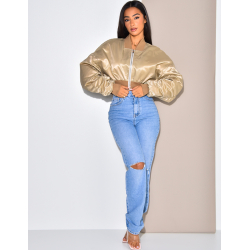 Bombers court en satin Bombers court en satin