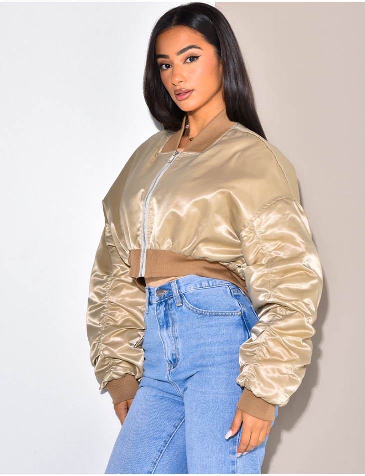 Bombers court en satin Bombers court en satin