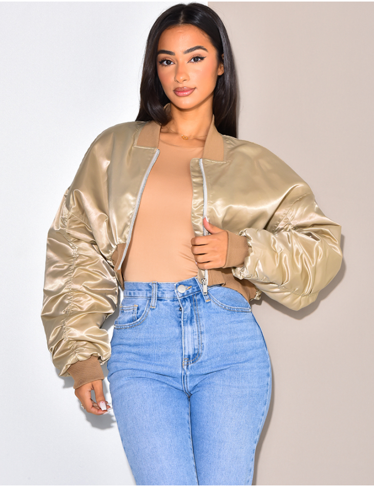 Bombers court en satin Bombers court en satin