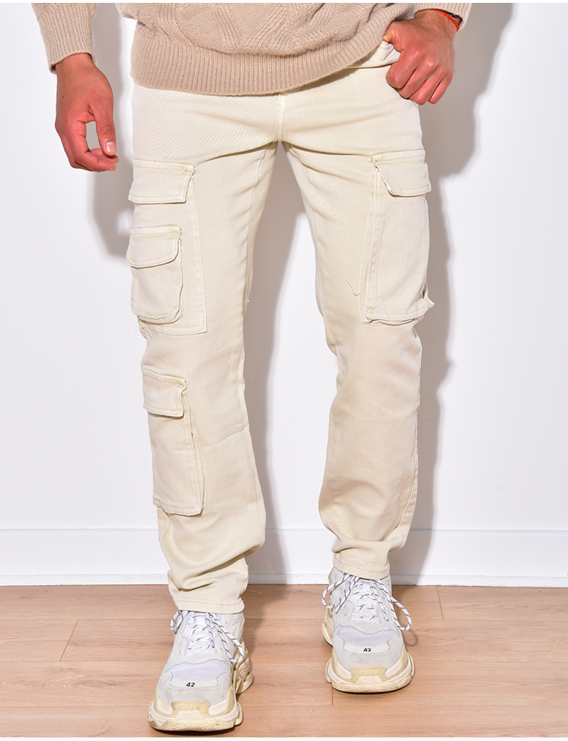 Cargo Embossed Jeans