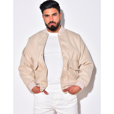 Bombers en suédine à poches